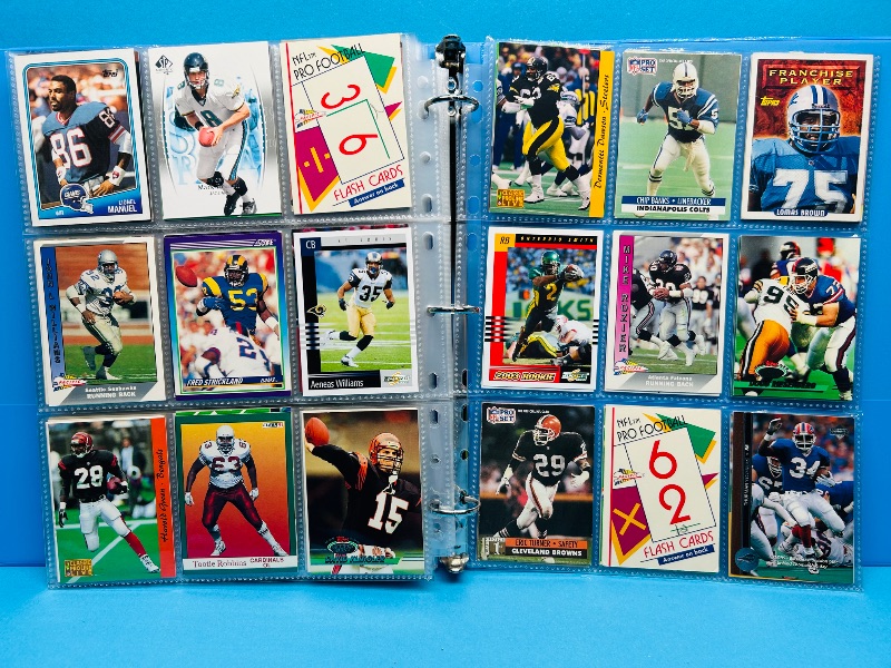 Photo 1 of 165433…final sale no returns/refunds-270 mixed football cards in binder 