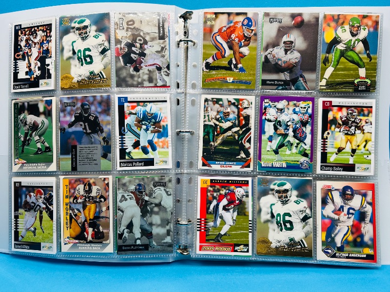Photo 1 of 165434… final sale no returns/refunds-270 mixed football cards in binder 