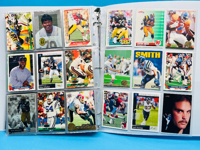 Photo 1 of 165434… final sale no returns/refunds-270 mixed football cards in binder 