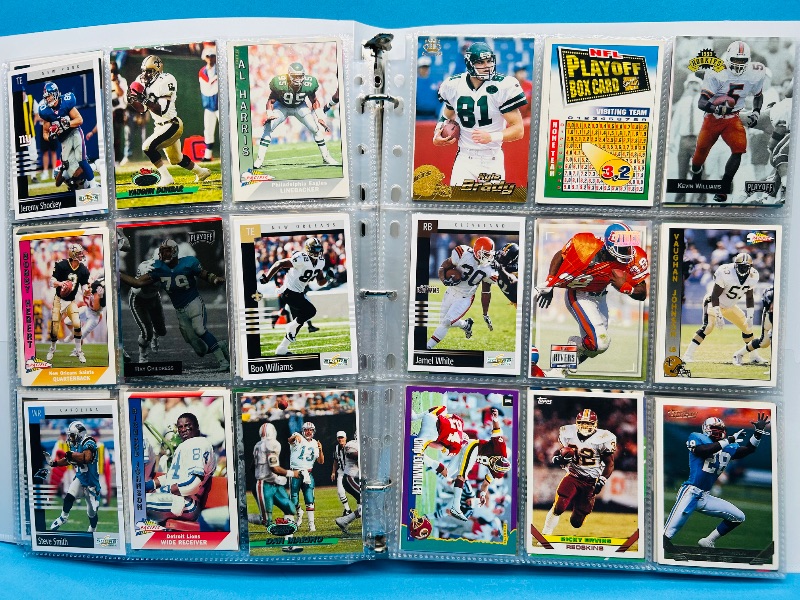 Photo 1 of 165434… final sale no returns/refunds-270 mixed football cards in binder 