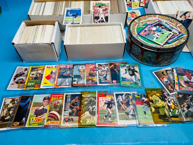 Photo 1 of 165442…final sale no returns/refunds- thousands of mixed sports cards 