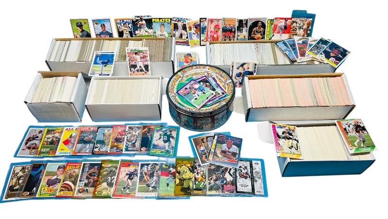 Photo 1 of 165442…final sale no returns/refunds- thousands of mixed sports cards 