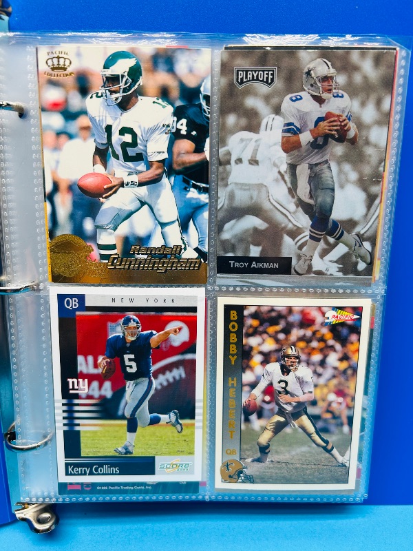 Photo 1 of 165445…final sale no returns/refunds- 104 NFL quarterback cards in binder