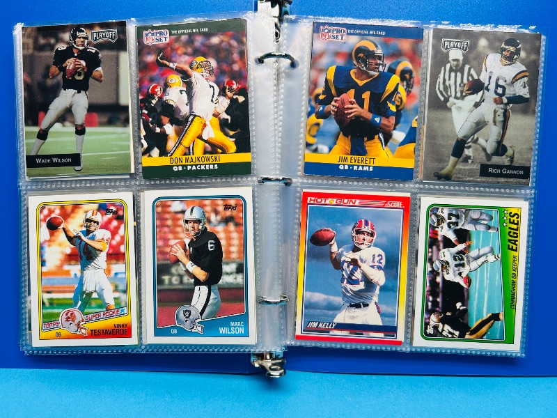 Photo 1 of 165445…final sale no returns/refunds- 104 NFL quarterback cards in binder