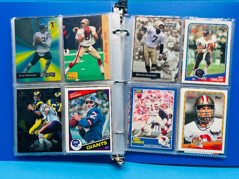 Photo 1 of 165445…final sale no returns/refunds- 104 NFL quarterback cards in binder