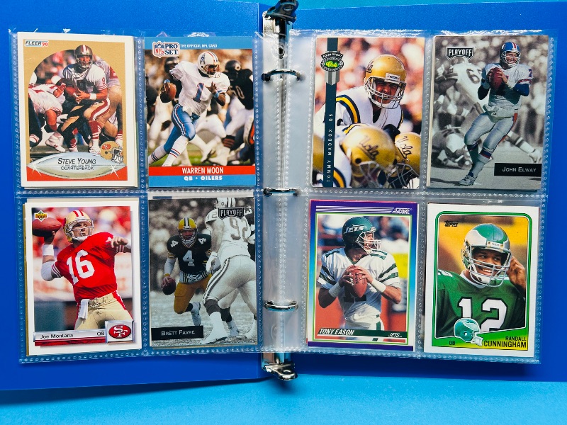 Photo 1 of 165445…final sale no returns/refunds- 104 NFL quarterback cards in binder