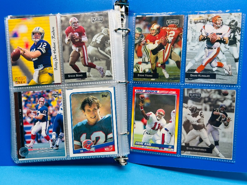 Photo 1 of 165445…final sale no returns/refunds- 104 NFL quarterback cards in binder