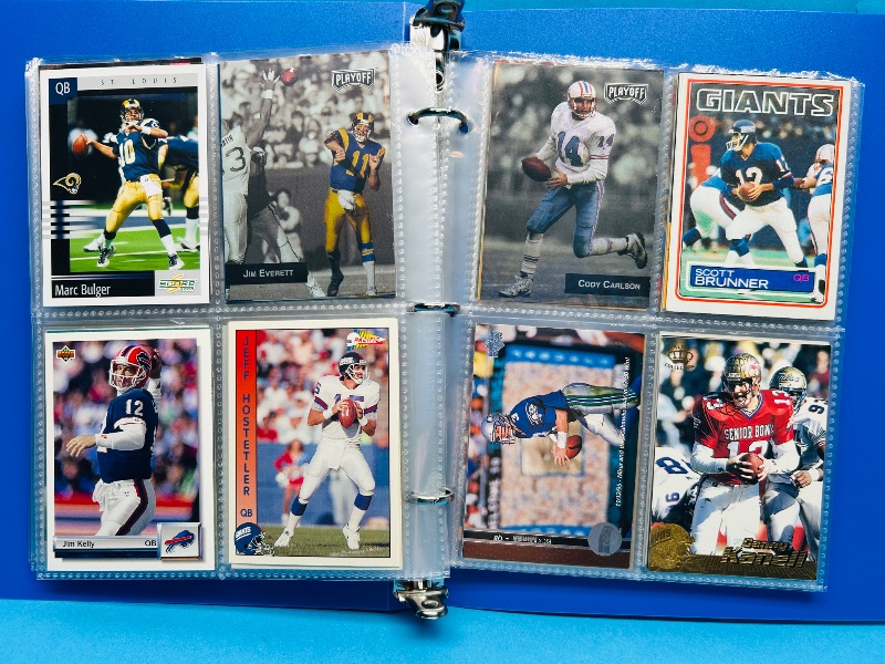Photo 1 of 165445…final sale no returns/refunds- 104 NFL quarterback cards in binder