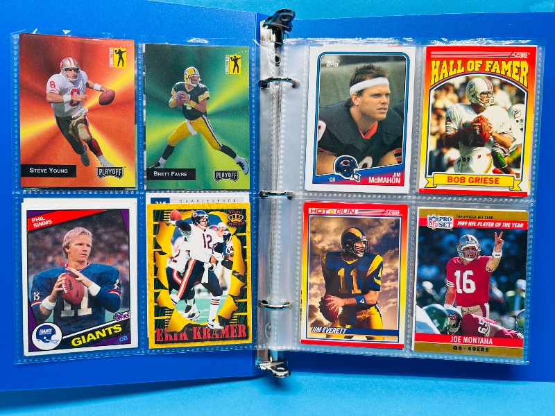 Photo 1 of 165445…final sale no returns/refunds- 104 NFL quarterback cards in binder