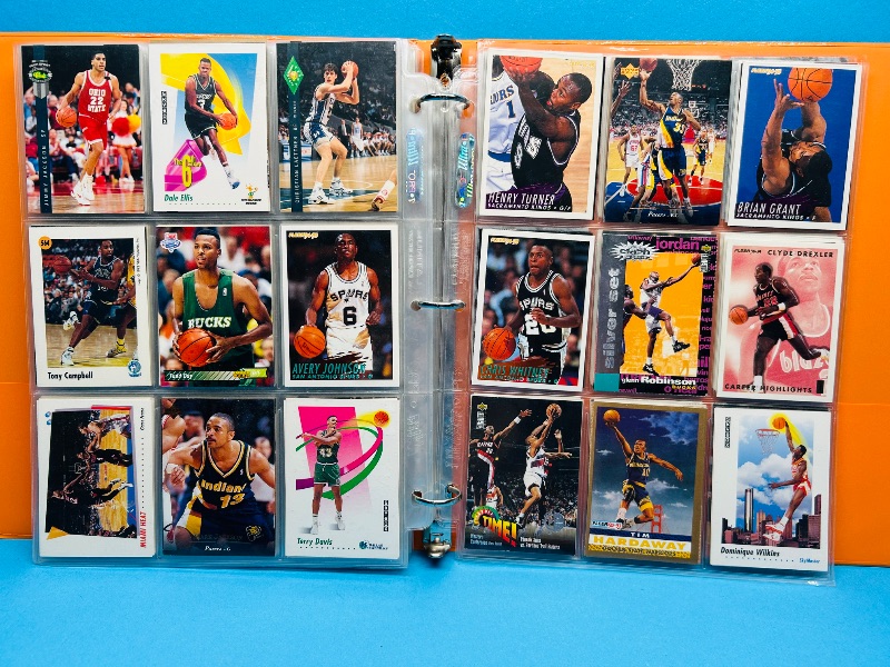 Photo 1 of 165446… final sale no returns/refunds- 270 mixed basketball cards in binder