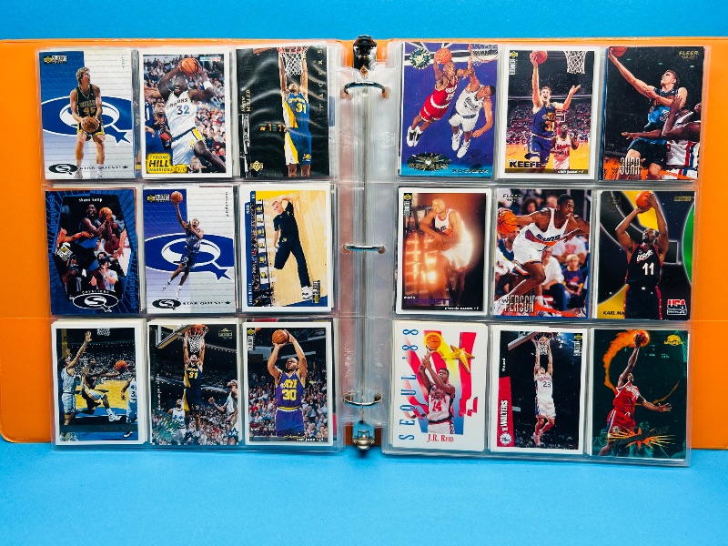 Photo 1 of 165446… final sale no returns/refunds- 270 mixed basketball cards in binder