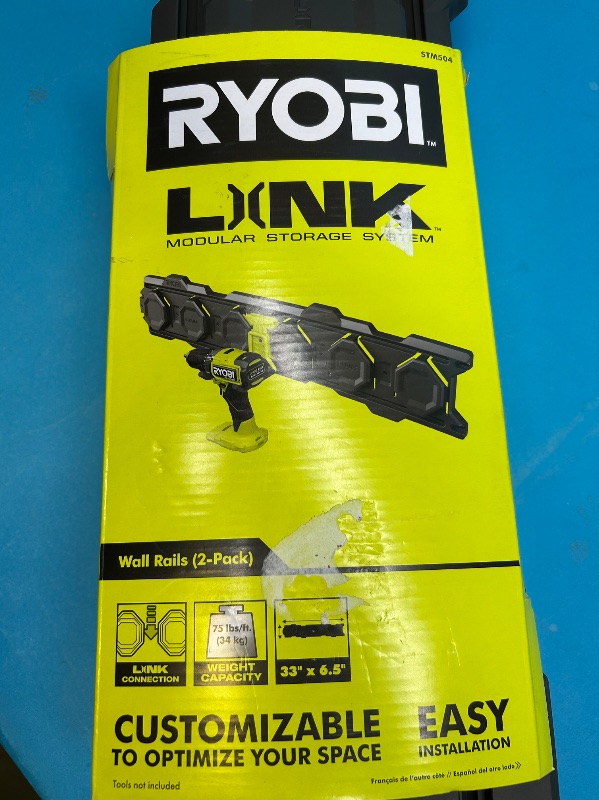 Photo 1 of 165452…ryobi link modular storage system wall rails 33 x 6.5”-2 pack