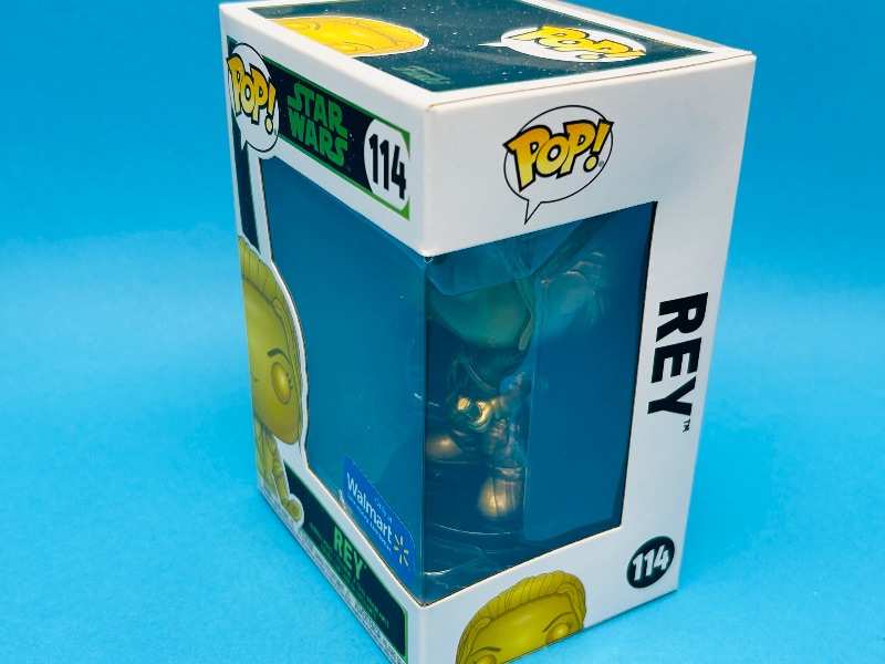 Photo 1 of 165454… Funko Pop gold Star Wars Rey bbble-head vinyl bobble head figure 