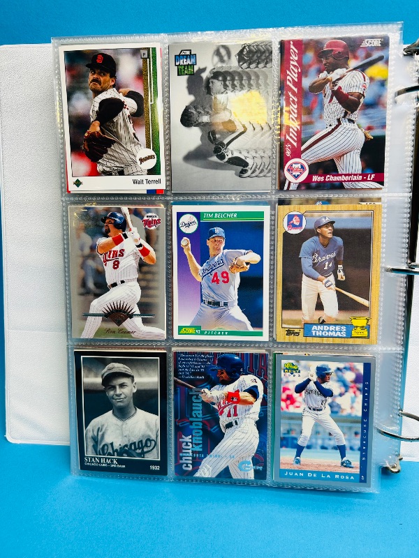 Photo 1 of 165476…final sale no returns/refunds- 360 mixed baseball cards in binder 