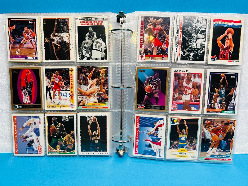 Photo 1 of 165478… final sale no returns/refunds- 396 mixed basketball cards in binder 