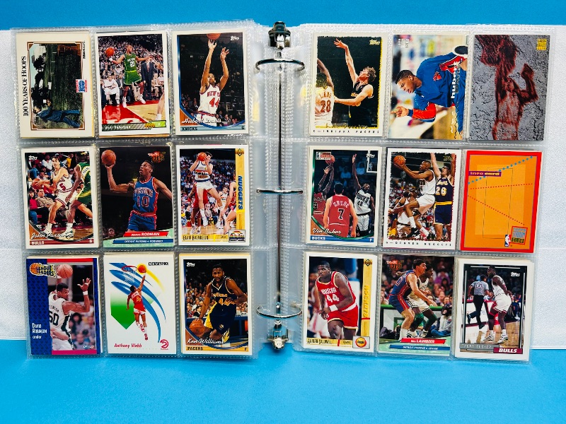 Photo 1 of 165478… final sale no returns/refunds- 396 mixed basketball cards in binder 