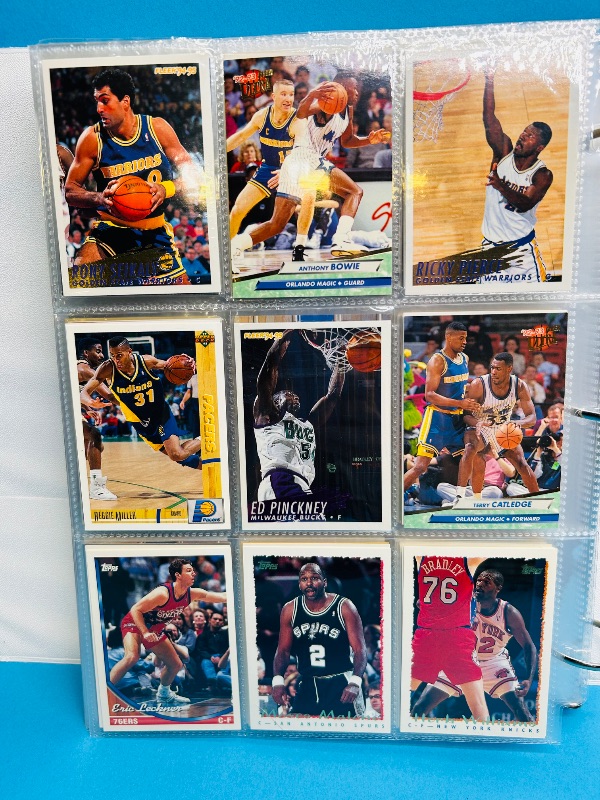 Photo 1 of 165478… final sale no returns/refunds- 396 mixed basketball cards in binder 
