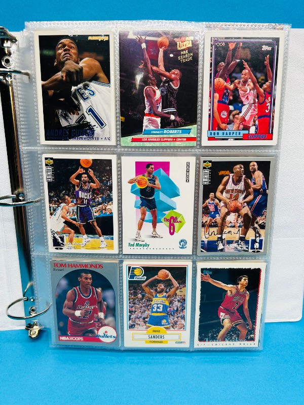 Photo 1 of 165478… final sale no returns/refunds- 396 mixed basketball cards in binder 