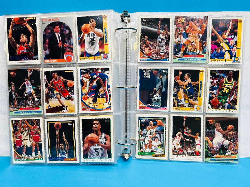 Photo 1 of 165478… final sale no returns/refunds- 396 mixed basketball cards in binder 