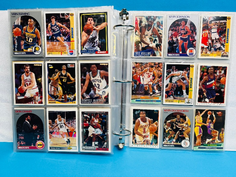 Photo 1 of 165478… final sale no returns/refunds- 396 mixed basketball cards in binder 