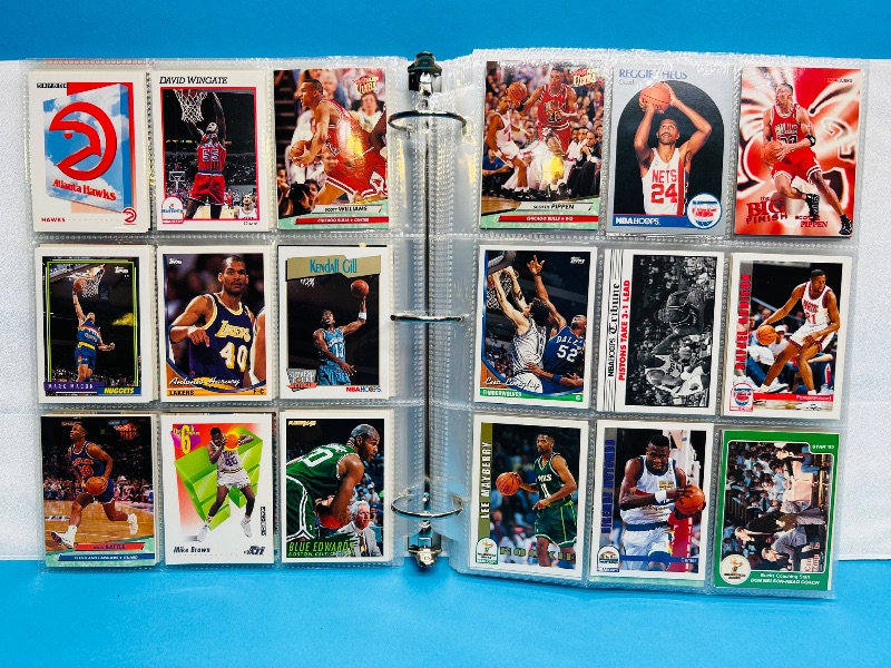 Photo 1 of 165478… final sale no returns/refunds- 396 mixed basketball cards in binder 