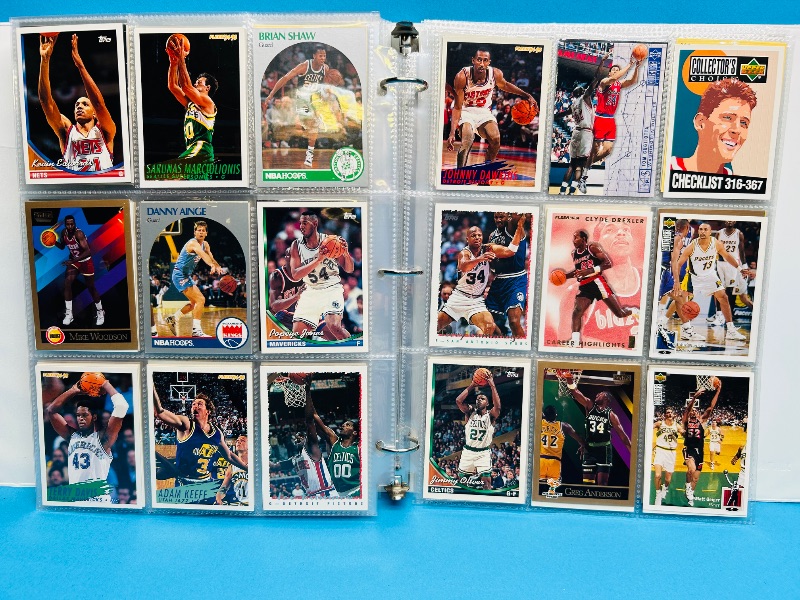 Photo 1 of 165479… final sale no returns/refunds- 396 mixed basketball cards in binder 