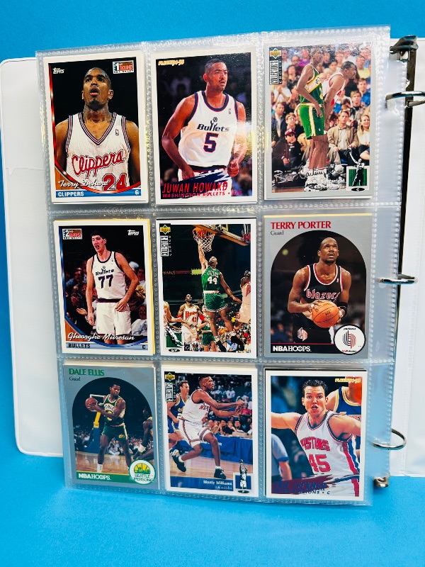 Photo 1 of 165479… final sale no returns/refunds- 396 mixed basketball cards in binder 