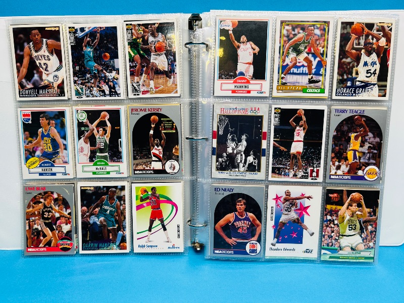 Photo 1 of 165479… final sale no returns/refunds- 396 mixed basketball cards in binder 