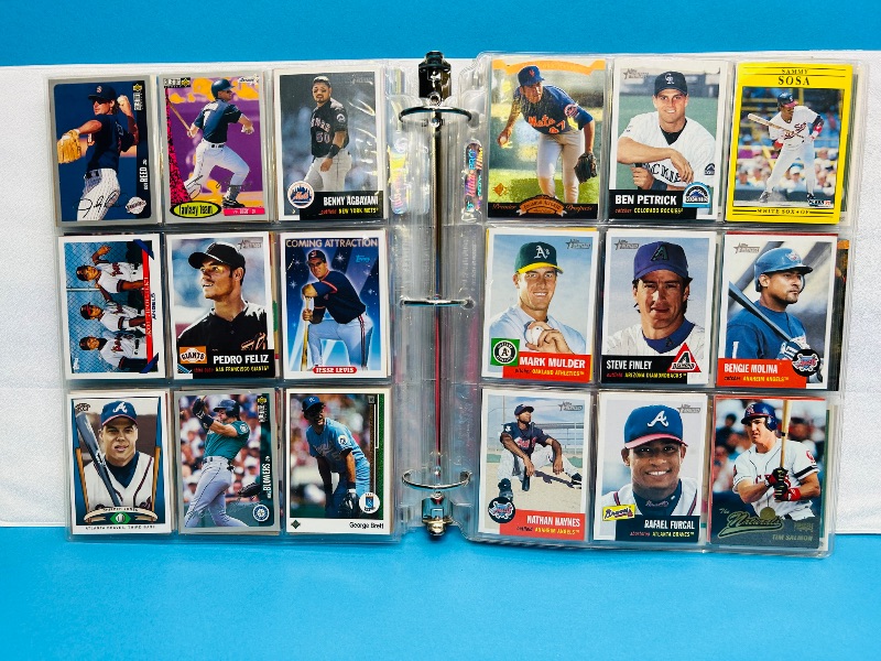 Photo 1 of 165488…final sale no returns/refunds- 414 mixed baseball cards in binder 