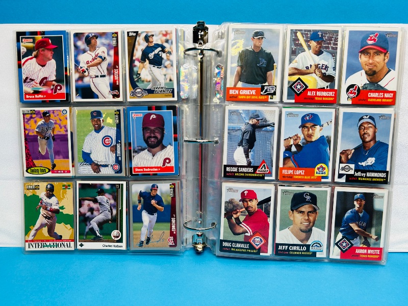 Photo 1 of 165488…final sale no returns/refunds- 414 mixed baseball cards in binder 