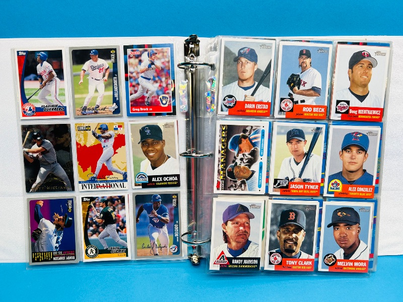 Photo 1 of 165488…final sale no returns/refunds- 414 mixed baseball cards in binder 