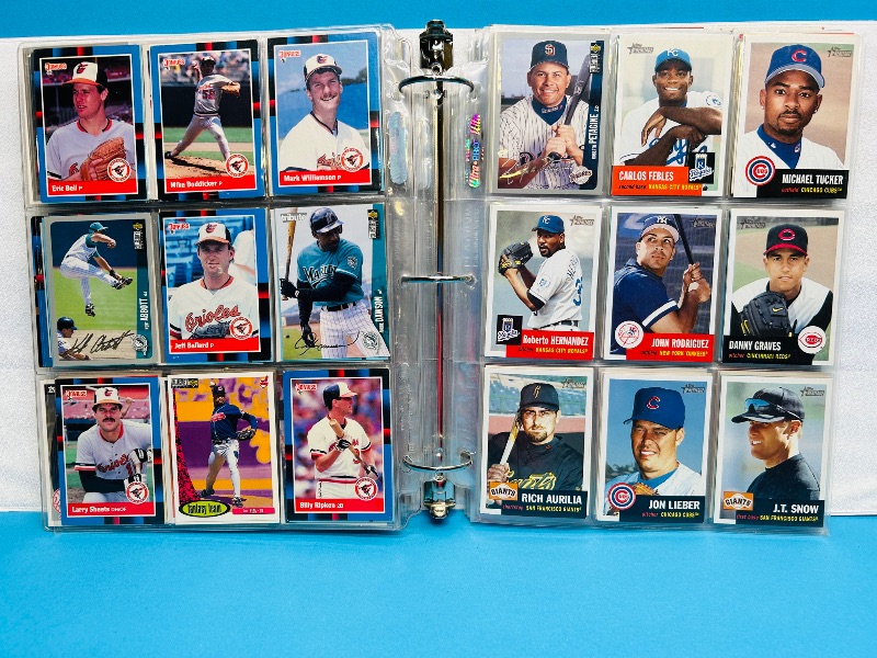 Photo 1 of 165488…final sale no returns/refunds- 414 mixed baseball cards in binder 