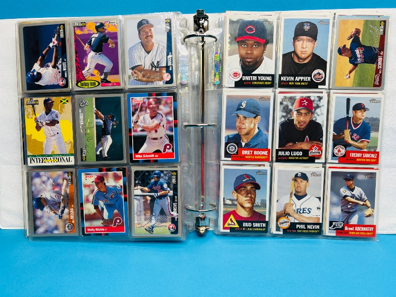 Photo 1 of 165488…final sale no returns/refunds- 414 mixed baseball cards in binder 