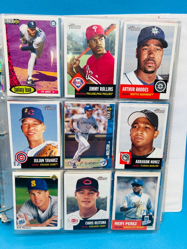 Photo 1 of 165488…final sale no returns/refunds- 414 mixed baseball cards in binder 