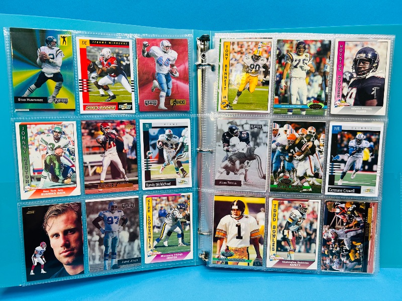 Photo 1 of 165489… final sale no returns/refunds- 252 mixed football cards in binder 
