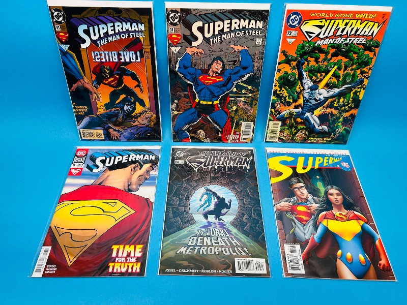 Photo 1 of 165493…5 Superman comics in plastic sleeves 