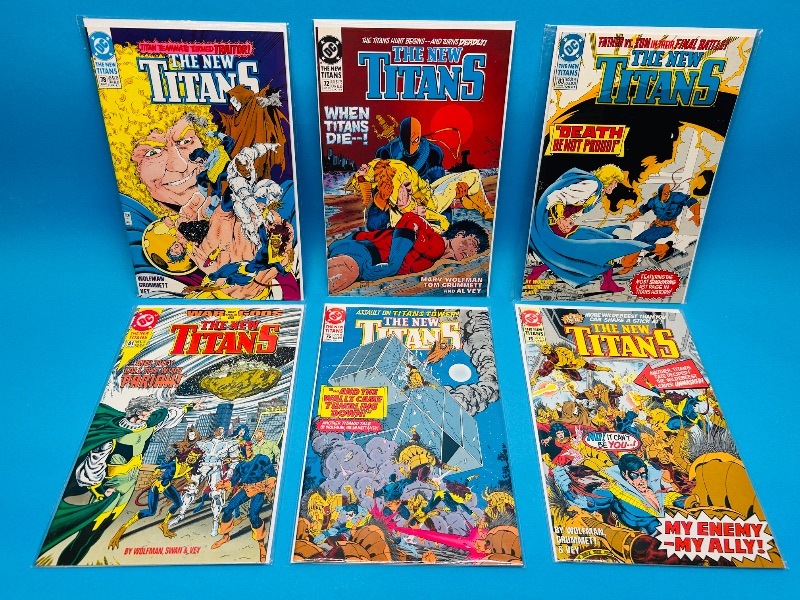 Photo 1 of 165494…6 Titans comics in plastic sleeves 