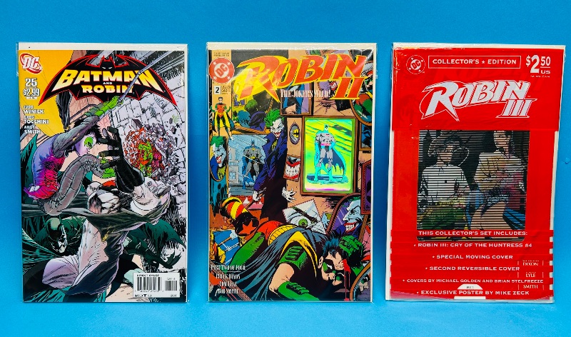 Photo 1 of 165500…3 Robin comics in plastic sleeves 