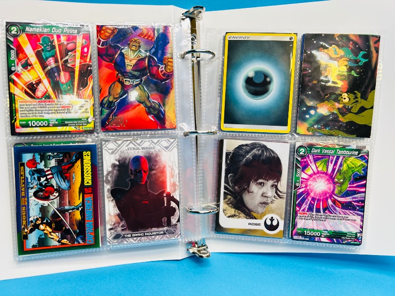 Photo 1 of 165543…  final sale now returns/refunds -88 mixed character/trading cards in binder 