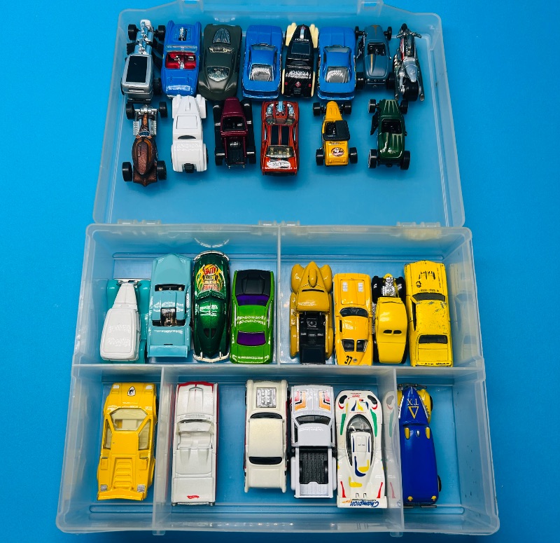 Photo 1 of 165544…28 die cast cars in case