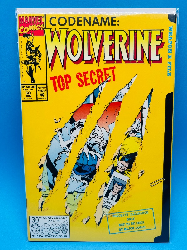 Photo 1 of 165580…Wolverine top secret comic 50 in plastic sleeve 