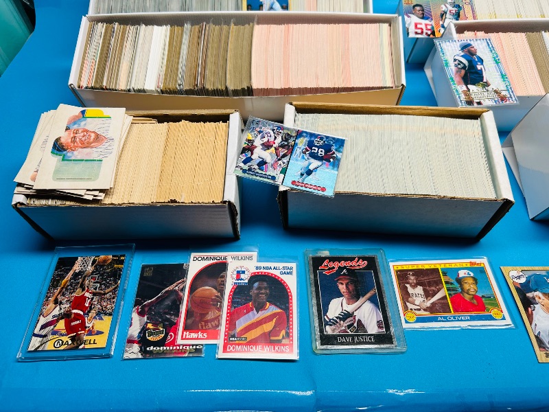 Photo 1 of 165589…final sale no returns/refunds- thousands of mixed sports cards-mostly baseball and football 
