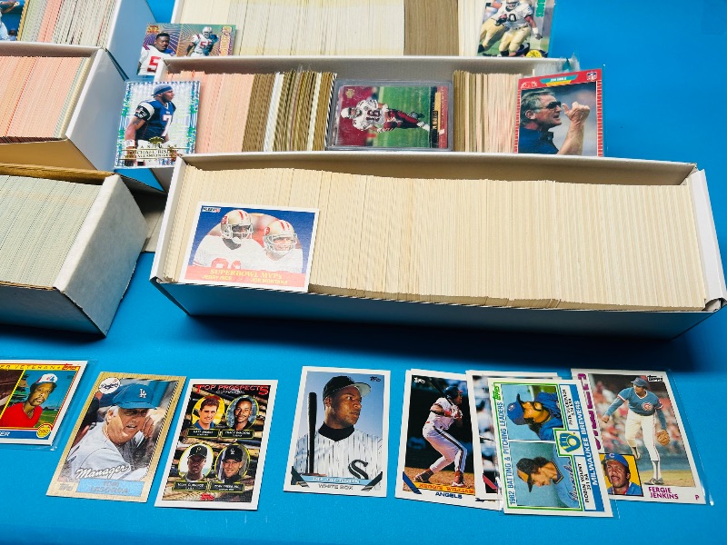 Photo 1 of 165589…final sale no returns/refunds- thousands of mixed sports cards-mostly baseball and football 