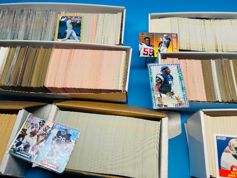 Photo 1 of 165589…final sale no returns/refunds- thousands of mixed sports cards-mostly baseball and football 