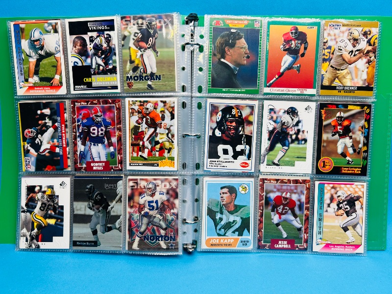 Photo 1 of 165597…final sale no return/refund-270 mixed football cards in binder
