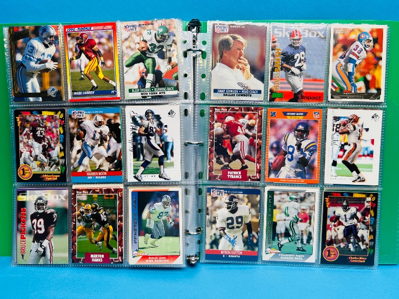 Photo 1 of 165597…final sale no return/refund-270 mixed football cards in binder