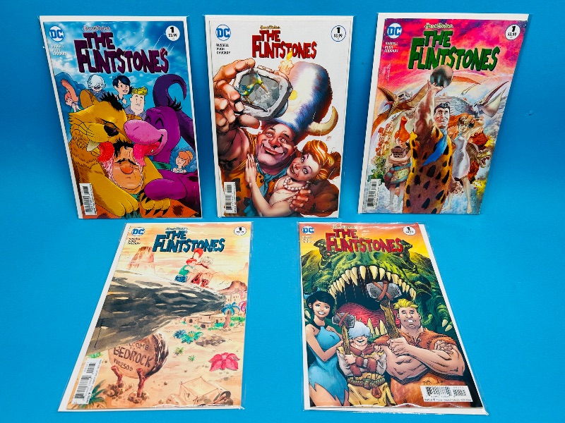 Photo 1 of 165608…5 Flintstones #1  comics in plastic sleeves 