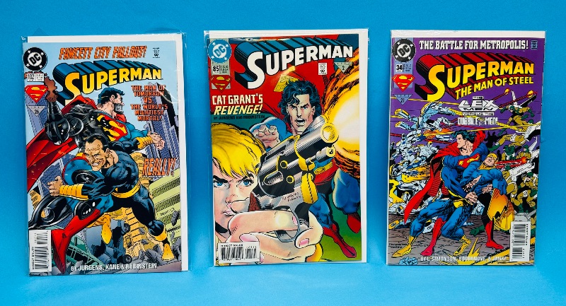 Photo 1 of 165616…3 Superman comics in plastic sleeves