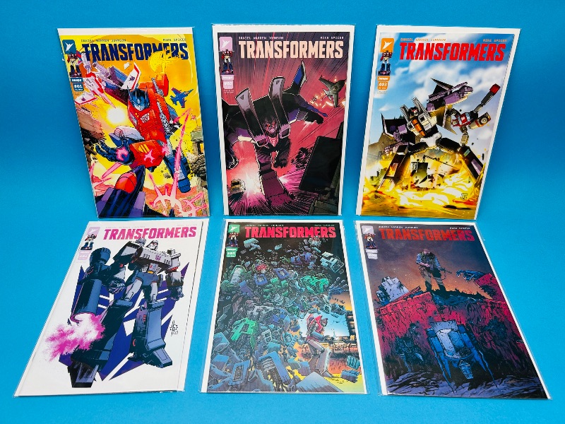 Photo 1 of 165617…transformers #1-6 comics in plastic sleeves