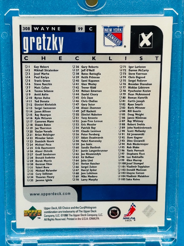 Photo 1 of 165630…Wayne Gretzky card in hard plastic case